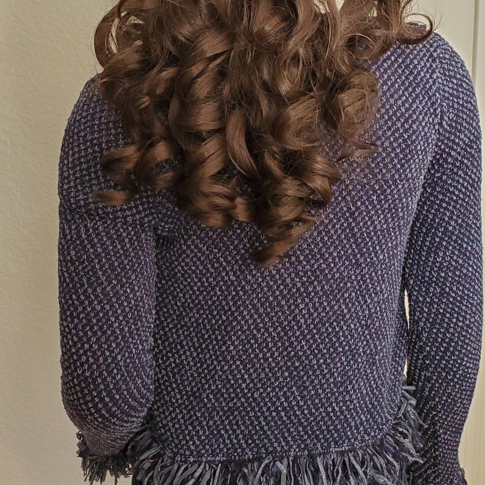 White House Black Market Cropped Shag Sweater - Picture 5 of 9